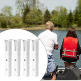 Maxbell Maxbell 4Pcs Fishing Rod Holder Side Mount Organizer Stand for Marine Yacht Boats RV White
