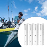 Maxbell Maxbell 4Pcs Fishing Rod Holder Side Mount Organizer Stand for Marine Yacht Boats RV White