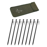 Maxbell Maxbell 8x Tent Stakes Stable Steel Metal Stakes for Ground for Trip Picnic Camping Length 30cm