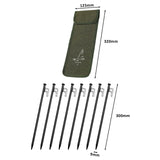 Maxbell Maxbell 8x Tent Stakes Stable Steel Metal Stakes for Ground for Trip Picnic Camping Length 30cm