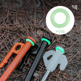 Maxbell 100 Pieces Tent Stake Rings Tent Nail Rings for Mountaineering Night Fishing