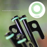 Maxbell 100 Pieces Tent Stake Rings Tent Nail Rings for Mountaineering Night Fishing