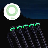 Maxbell 100 Pieces Tent Stake Rings Tent Nail Rings for Mountaineering Night Fishing