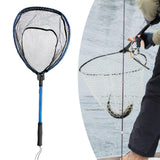 Maxbell Maxbell Fishing Net Telescopic Handle Portable Fishing Tool for Butterfly Bass Crabs 1 Section Blue