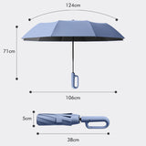 Maxbell Maxbell Automatic Folding Umbrella Folding Travel Umbrella for Rain for Hiking Beach Blue 106cmx71cm