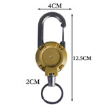 Maxbell Maxbell Retractable Keychain ID Badge Holder Keyring for Backpacking Fishing Outdoor Khaki