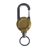 Maxbell Maxbell Retractable Keychain ID Badge Holder Keyring for Backpacking Fishing Outdoor Khaki