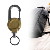 Maxbell Maxbell Retractable Keychain ID Badge Holder Keyring for Backpacking Fishing Outdoor Khaki