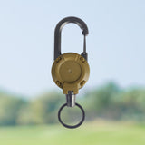 Maxbell Maxbell Retractable Keychain ID Badge Holder Keyring for Backpacking Fishing Outdoor Khaki