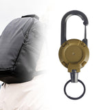 Maxbell Maxbell Retractable Keychain ID Badge Holder Keyring for Backpacking Fishing Outdoor Khaki