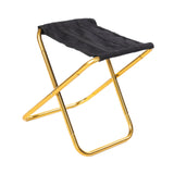 Maxbell Maxbell Camping Stool Aluminium Alloy Portable Saddle Chair for Fishing Hiking Beach gold