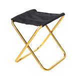 Maxbell Maxbell Camping Stool Aluminium Alloy Portable Saddle Chair for Fishing Hiking Beach gold