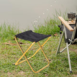 Maxbell Maxbell Camping Stool Aluminium Alloy Portable Saddle Chair for Fishing Hiking Beach gold