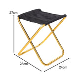 Maxbell Maxbell Camping Stool Aluminium Alloy Portable Saddle Chair for Fishing Hiking Beach gold