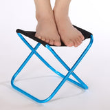 Maxbell Maxbell Camping Stool Aluminium Alloy Portable Saddle Chair for Fishing Hiking Beach blue