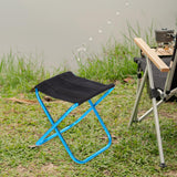 Maxbell Maxbell Camping Stool Aluminium Alloy Portable Saddle Chair for Fishing Hiking Beach blue