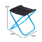 Maxbell Maxbell Camping Stool Aluminium Alloy Portable Saddle Chair for Fishing Hiking Beach blue