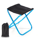 Maxbell Maxbell Camping Stool Aluminium Alloy Portable Saddle Chair for Fishing Hiking Beach blue