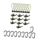 Maxbell Maxbell 10 Pieces Tarp Clips Heavy Duty Tarp Clamps for Tarpaulin Camping Boat Cover Style F