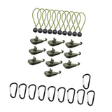 Maxbell Maxbell 10 Pieces Tarp Clips Heavy Duty Tarp Clamps for Tarpaulin Camping Boat Cover Style F