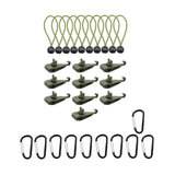 Maxbell Maxbell 10 Pieces Tarp Clips Heavy Duty Tarp Clamps for Tarpaulin Camping Boat Cover Style F
