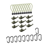 Maxbell Maxbell 10 Pieces Tarp Clips Heavy Duty Tarp Clamps for Tarpaulin Camping Boat Cover Style F