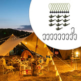 Maxbell Maxbell 10 Pieces Tarp Clips Heavy Duty Tarp Clamps for Tarpaulin Camping Boat Cover Style F