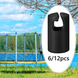 Maxbell Maxbell Trampoline Enclosure Pole Covers Repair Replacement for Garden Outside Girls Black 6pcs