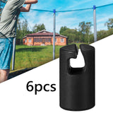 Maxbell Maxbell Trampoline Enclosure Pole Covers Repair Replacement for Garden Outside Girls Black 6pcs