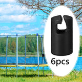 Maxbell Maxbell Trampoline Enclosure Pole Covers Repair Replacement for Garden Outside Girls Black 6pcs