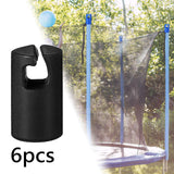 Maxbell Maxbell Trampoline Enclosure Pole Covers Repair Replacement for Garden Outside Girls Black 6pcs