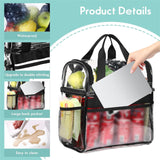 Maxbell Maxbell Tote Bag PVC Handheld Crossbody Bag Travel Bag Clear for Games Picnic Work Black