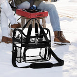 Maxbell Maxbell Tote Bag PVC Handheld Crossbody Bag Travel Bag Clear for Games Picnic Work Black