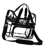 Maxbell Maxbell Tote Bag PVC Handheld Crossbody Bag Travel Bag Clear for Games Picnic Work Black