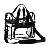 Maxbell Maxbell Tote Bag PVC Handheld Crossbody Bag Travel Bag Clear for Games Picnic Work Black