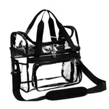 Maxbell Maxbell Tote Bag PVC Handheld Crossbody Bag Travel Bag Clear for Games Picnic Work Black