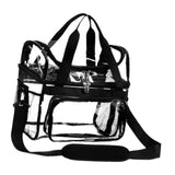 Maxbell Maxbell Tote Bag PVC Handheld Crossbody Bag Travel Bag Clear for Games Picnic Work Black
