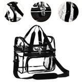 Maxbell Maxbell Tote Bag PVC Handheld Crossbody Bag Travel Bag Clear for Games Picnic Work Black