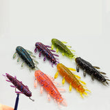 Maxbell Maxbell 8Pcs Soft Fishing Lures Professional Lifelike Worm Grub Jig Artificial Lures Pink