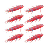 Maxbell Maxbell 8Pcs Soft Fishing Lures Professional Lifelike Worm Grub Jig Artificial Lures Pink
