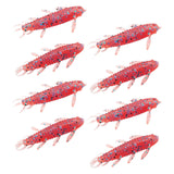 Maxbell Maxbell 8Pcs Soft Fishing Lures Professional Lifelike Worm Grub Jig Artificial Lures Pink
