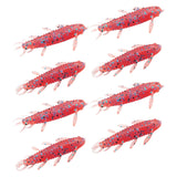 Maxbell Maxbell 8Pcs Soft Fishing Lures Professional Lifelike Worm Grub Jig Artificial Lures Pink