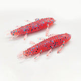 Maxbell Maxbell 8Pcs Soft Fishing Lures Professional Lifelike Worm Grub Jig Artificial Lures Pink