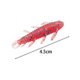 Maxbell Maxbell 8Pcs Soft Fishing Lures Professional Lifelike Worm Grub Jig Artificial Lures Pink
