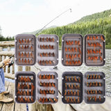 Maxbell Maxbell 40Pcs Fly Fishing Flies Outdoor Portable with Hook for Snapper Trout Walleye Black