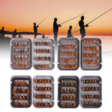 Maxbell Maxbell 40Pcs Fly Fishing Flies Outdoor Portable with Hook for Snapper Trout Walleye Black