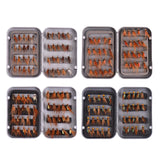 Maxbell Maxbell 40Pcs Fly Fishing Flies Outdoor Portable with Hook for Snapper Trout Walleye Black