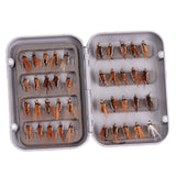 Maxbell Maxbell 40Pcs Fly Fishing Flies Outdoor Portable with Hook for Snapper Trout Walleye Black