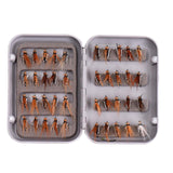 Maxbell Maxbell 40Pcs Fly Fishing Flies Outdoor Portable with Hook for Snapper Trout Walleye Black