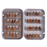 Maxbell Maxbell 40Pcs Fly Fishing Flies Outdoor Portable with Hook for Snapper Trout Walleye Black